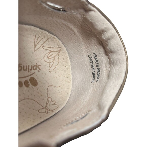 Spring Step Flats Women's Size 8.5 Wide Gold Mary Janes Leather Casual Comfort - Picture 11 of 12